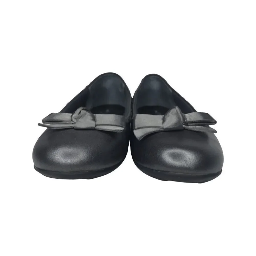 Walking Cradles Pewter Metallic Leather Flats Size 9B